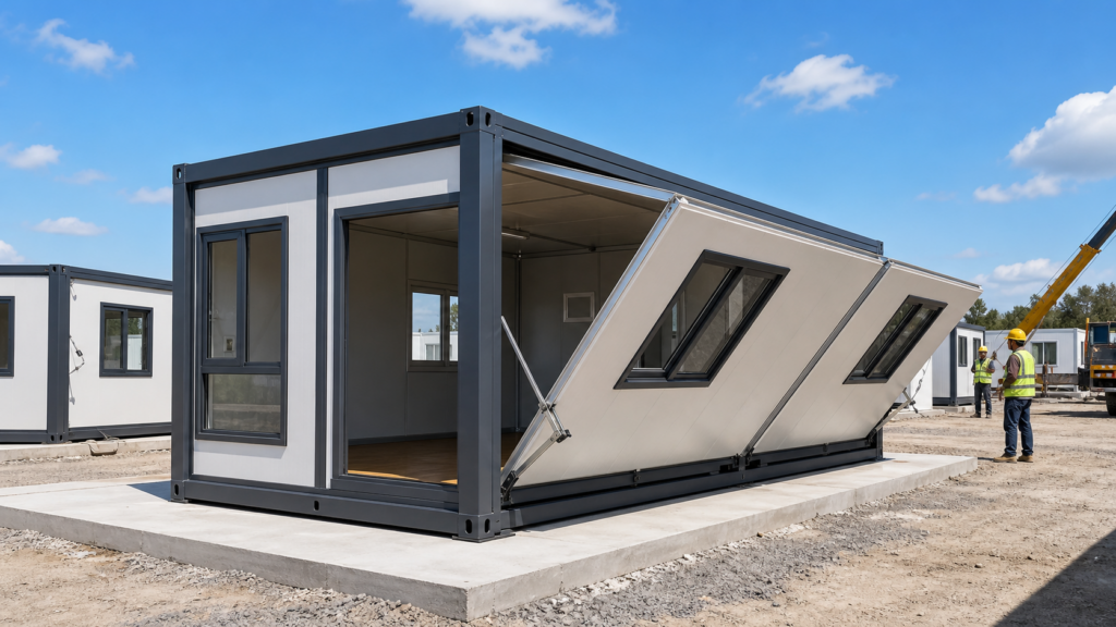 collapsible house foldable container realistic.png